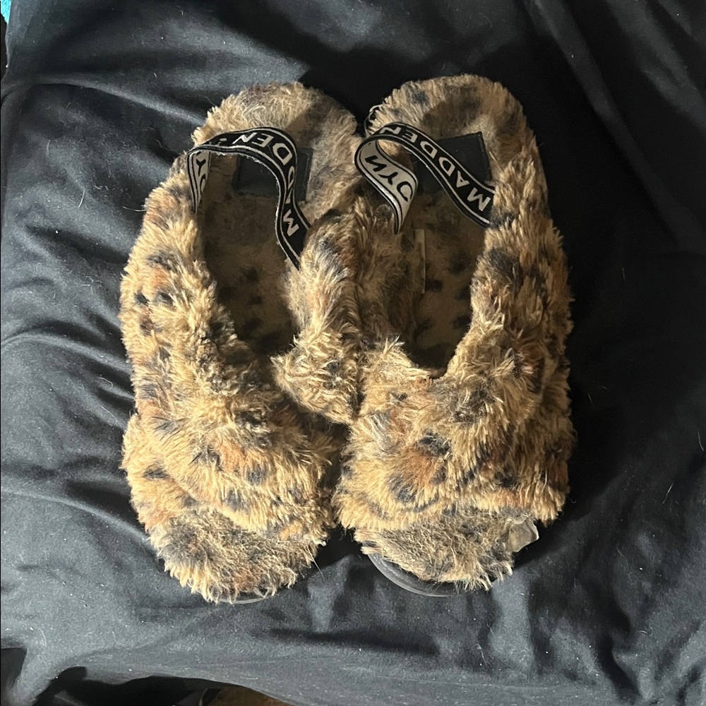 Madewell Women's Furry Brown Slippers